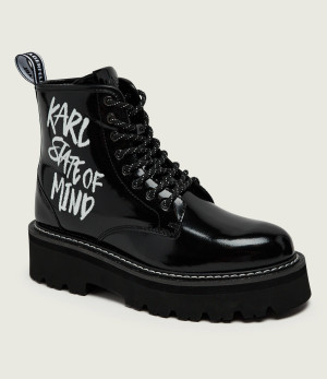Karl Lagerfeld Skórzane botki Kyla Karl State of Mind