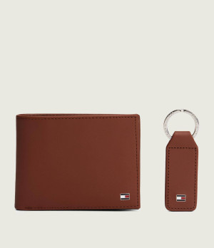 Tommy Hilfiger Skórzany portfel + brelok