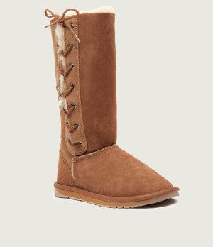 EMU Australia Śniegowce Platinum Hi Lace | wełna | zamsz