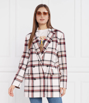 Tommy Hilfiger Marynarka GLOBAL STRIPE CHECK DB | Regular Fit