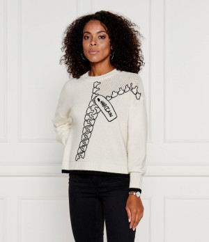 Marc Cain Wełniany sweter | Loose fit | z dodatkiem kaszmiru