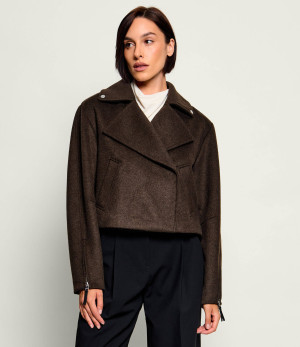HUGO Kurtka Arou-1 | Cropped Fit | z dodatkiem wełny