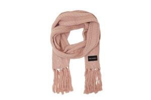 Karl Lagerfeld Wełniany szal k/essential cable knit