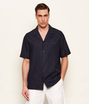 Emporio Armani Koszula | Relaxed fit | z dodatkiem lnu