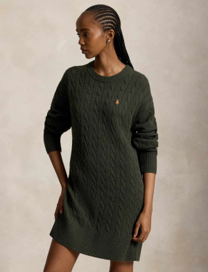 POLO RALPH LAUREN Wełniana sukienka | z dodatkiem kaszmiru