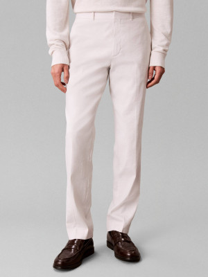 Calvin Klein Lniane spodnie | Slim Fit