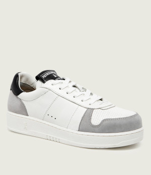Patrizia Pepe Skórzane sneakersy | zamsz