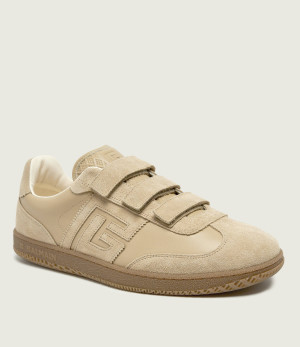 Balmain Skórzane sneakersy Swan | zamsz