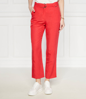 Liu Jo Spodnie chino + pasek | Regular Fit | z dodatkiem lnu