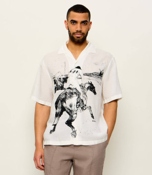 HUGO Lniana koszula Espino | Oversize fit