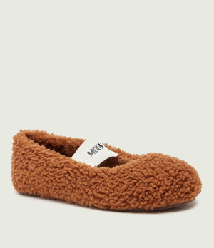 Moon Boot Wełniane baleriny Mary Jane | shearling