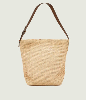 Pinko Shopperka BUCKET BIG TRITTICO | z dodatkiem skóry