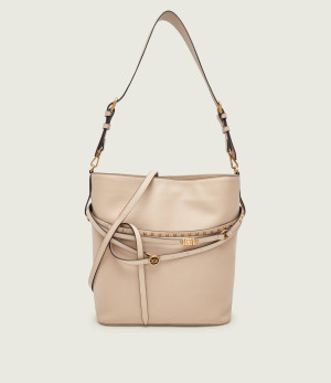 Pinko Skórzana torebka na ramię BUCKET BELT CLASSIC