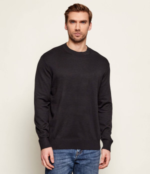 Armani Exchange Sweter | Regular Fit | z dodatkiem jedwabiu