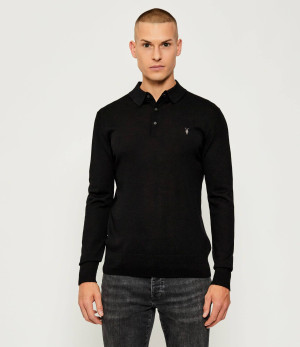 AllSaints Wełniane polo MODE | Slim Fit