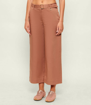 Joop! Spodnie z paskiem Peppa | flare fit