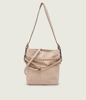 Pinko Torebka na ramię BUCKET BELT MINI | zamsz
