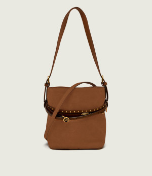 Pinko Torebka na ramię BUCKET BELT MINI | zamsz