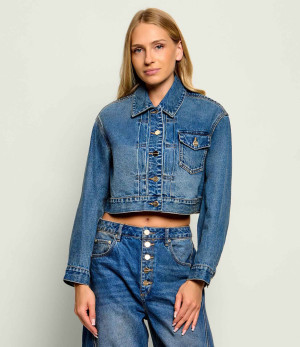AllSaints Jeansowa kurtka Blink | Cropped Fit