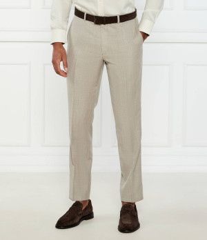 Oscar Jacobson Wełniane spodnie chino Dandy | Slim Fit