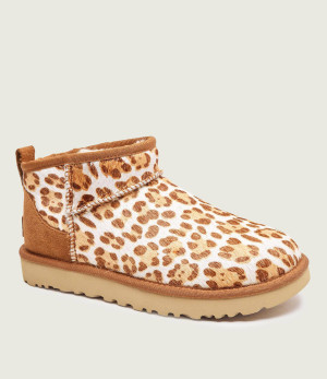 UGG Śniegowce W CLASSIC ULTRA MINI PLAINS | zamsz | z dodatkiem wełny