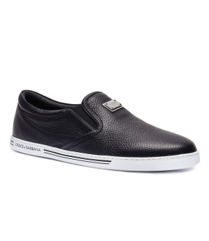 Dolce & Gabbana Skórzane slip on Saint Tropez