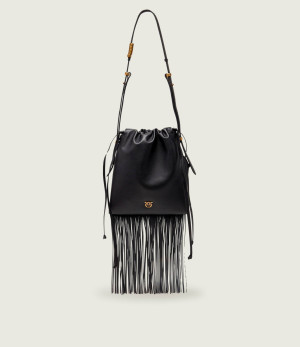 Pinko Skórzany worek SLOUCHY MINI