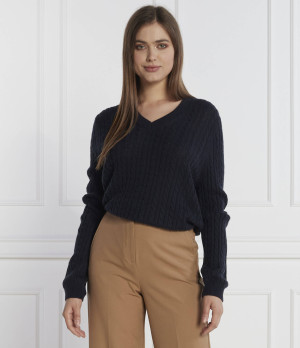 Tommy Hilfiger Wełniany sweter SOFT CABLE | Regular Fit