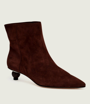 Weekend MaxMara Botki na szpilce Wkacapanna | zamsz