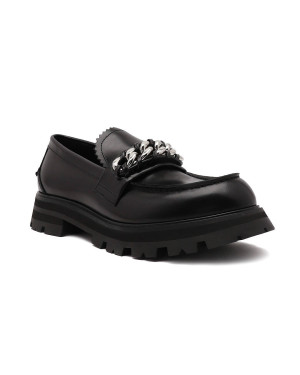 Alexander McQueen Skórzane mokasyny