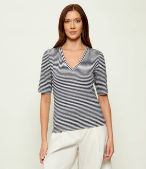 Weekend MaxMara Lniany t-shirt WKDOPZIONE | Regular Fit