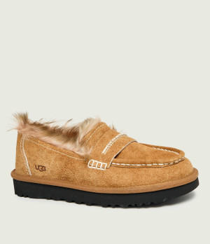UGG Ocieplane loafersy ELLIS | shearling | zamsz | z dodatkiem wełny