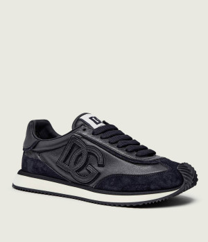 Dolce & Gabbana Skórzane sneakersy DG CUSHION | zamsz