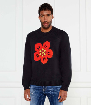 Kenzo Sweter Boke Flower | Relaxed fit | z dodatkiem wełny