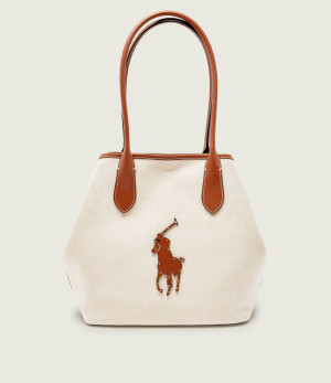 POLO RALPH LAUREN Shopperka | z dodatkiem skóry