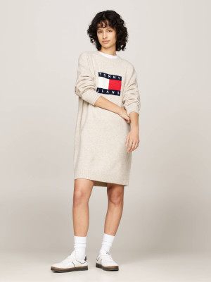 Tommy Jeans Sukienka | z dodatkiem wełny