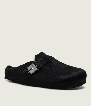 Scholl Skórzane mule Grace | z dodatkiem wełny