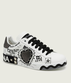 Dolce & Gabbana Skórzane sneakersy Portofino