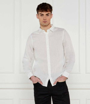 Armani Exchange Lniana koszula | Regular Fit