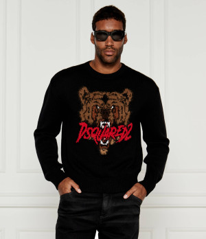 Dsquared2 Wełniany sweter | Slim Fit