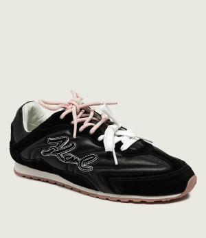 Karl Lagerfeld Skórzane sneakersy Venus Volley II | zamsz