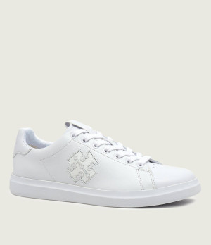 TORY BURCH Skórzane sneakersy Double T Howell Court