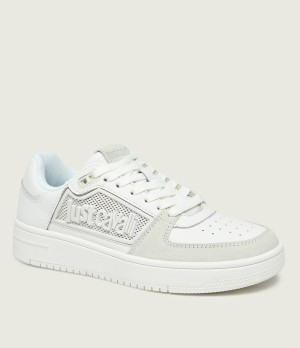 Just Cavalli Skórzane sneakersy Azula | zamsz