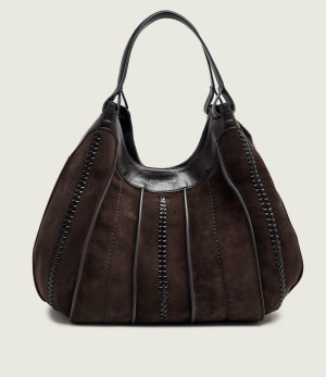 GIANNI CHIARINI Shopperka Dua | zamsz | z dodatkiem skóry