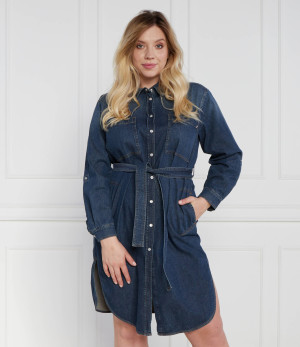 Persona by Marina Rinaldi Sukienka z paskiem plus size | denim