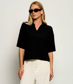 AllSaints Wełniane polo Bern | Relaxed fit