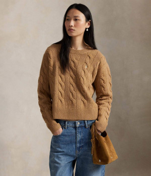 POLO RALPH LAUREN Wełniany sweter | Loose fit | z dodatkiem kaszmiru