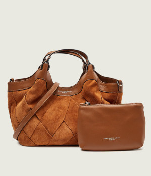 GIANNI CHIARINI Kuferek + saszetka DUA | zamsz