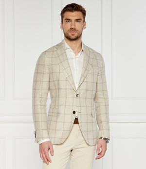 Oscar Jacobson Marynarka Ferry Soft | Regular Fit | z dodatkiem lnu