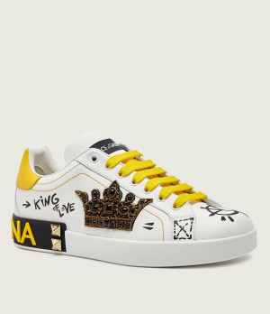 Dolce & Gabbana Skórzane sneakersy Portofino